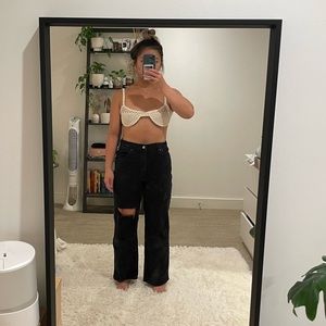 White fox crochet top